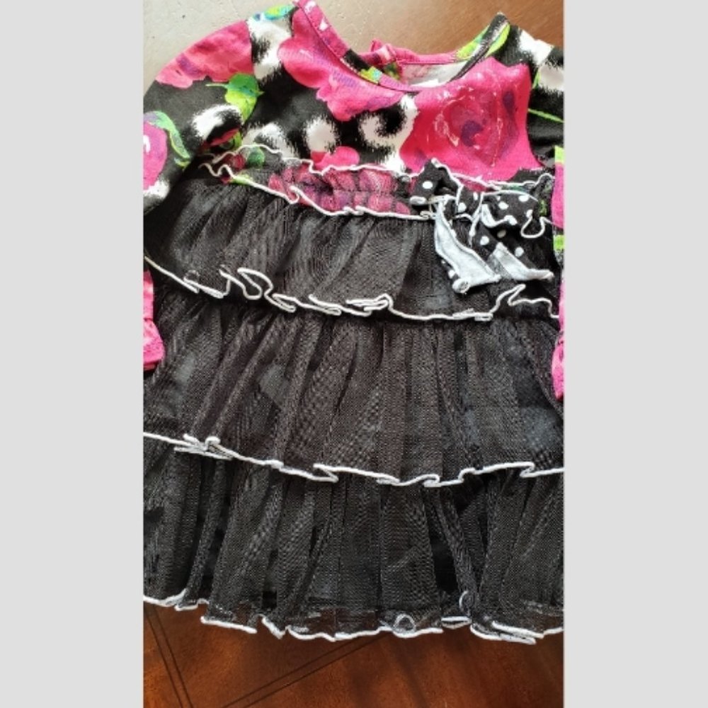 Trendy 18 Month Baby Girl 2 Piece Floral Ruffle Dress